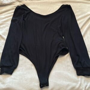 SHEIN BODYSUIT BLACK LONG SLEEVE LARGE